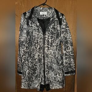 Calvin Klein Leopard Print Rain Coat